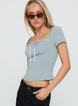 Trynia Short Sleeve Top Blue