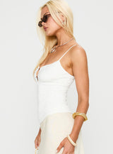Bet You Wanna Bead Detail Top White