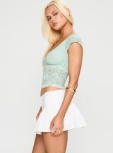 Most Ardently Lace Top Aqua