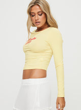 Je M'en Fous Long Sleeve Top Cream