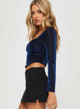 Bruna Long Sleeve Top Blue