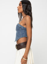 Alexian Strapless Top Denim