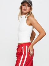 Healing Energy Funnel Neck Top White