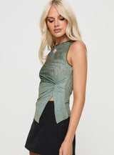 Shrunken Top Green Ombre