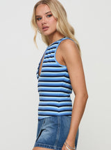 Kingsbridge Top Blue Stripe