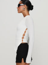 Yulkie Long Sleeve Top White