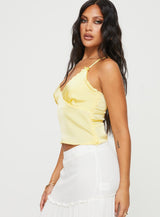 Satina Top Yellow