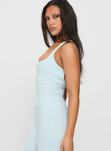 Layup Active Longline Cross Back Top Blue