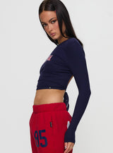 U of A Bring It Back Long Sleeve Top Navy
