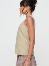 Dovesie Vest Top Beige