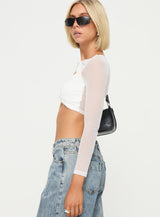 Middleton Long Sleeve Top White