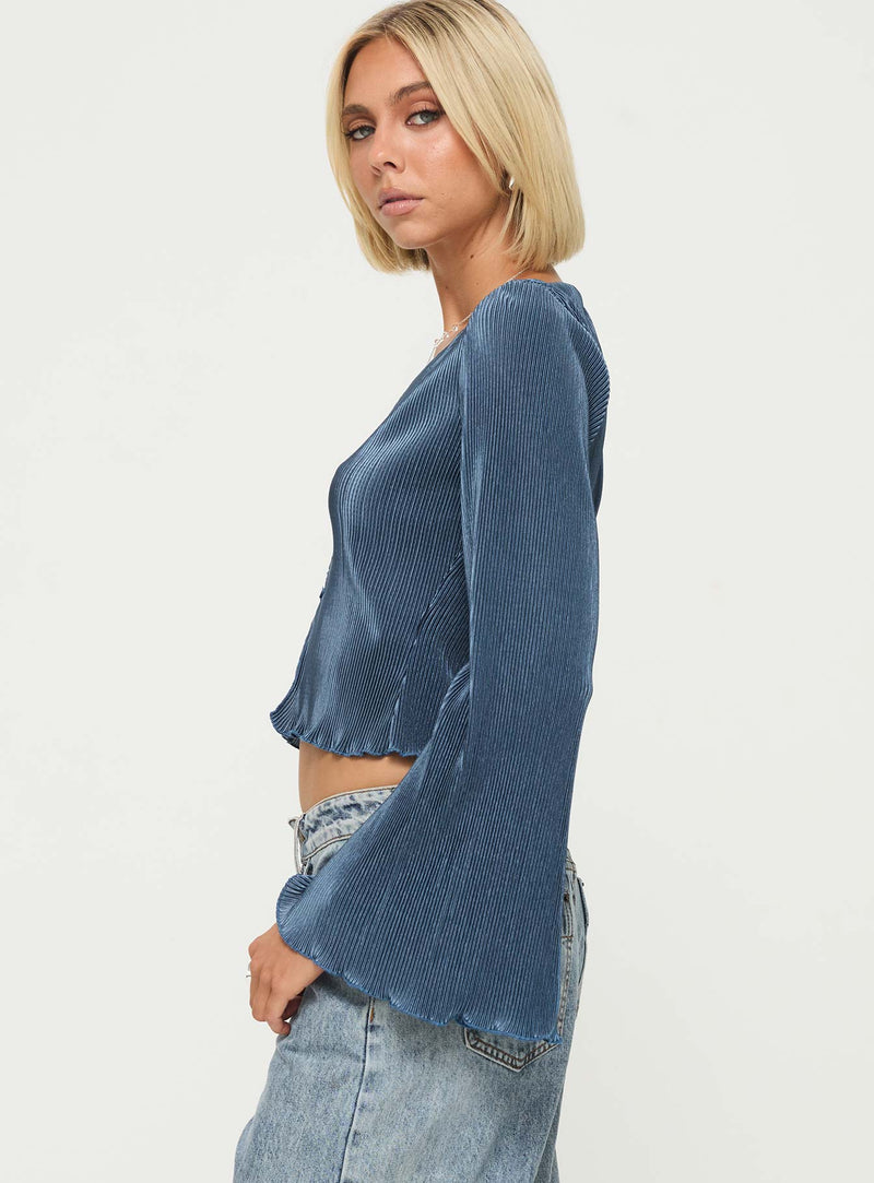 Collis Long Sleeve Top Blue