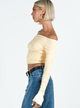 Moreno Off The Shoulder Top Peach