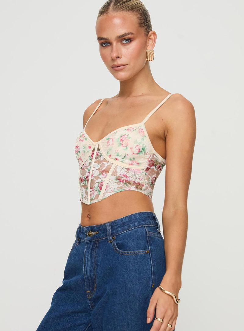 Romania Top Cream / Floral