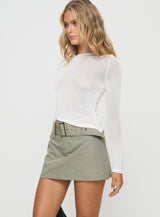 Pratt Long Sleeve Top White