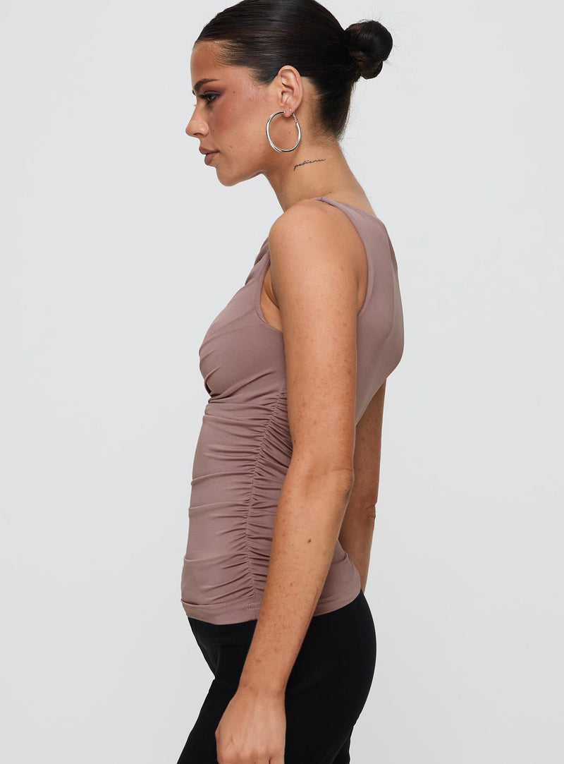 Kind To Another Ruched Top Mauve