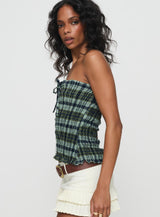 Rigia Top Mono Check Green