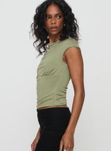 Musia Cowl Neck Top Green