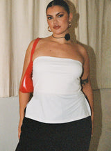 Strutter Strapless Top White Curve