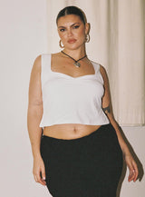 Rehna Top White Curve