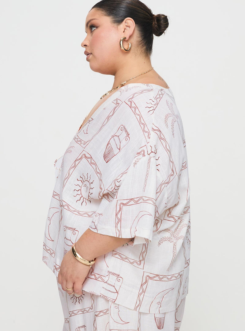 Sun Dream Shirt Cream / Multi Curve