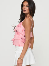 Nectarine Top Pink Floral