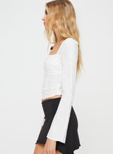 Forsyth Long Sleeve Top White