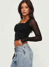 Coltan Long Sleeve Top Black