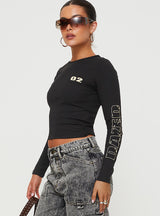 Larva 02 Long Sleeve Top Black