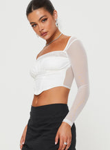 Haskins Long Sleeve Top White