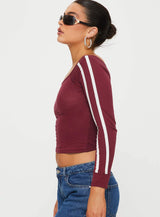 Gavya Top Adrenalin Red / White