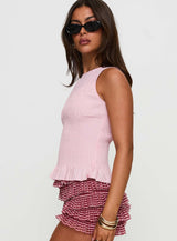 Chauntelle Ruched Top Pink
