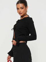 Bowden Long Sleeve Top Black