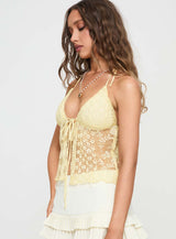 CHANTRIA LACE TOP YELLOW