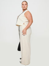 Heenny Vest Top White / Green Curve