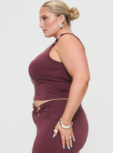 Rios One Shoulder Top Mauve Curve