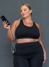 Energised Activewear Top Black Curve