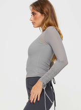 Kailee Long Sleeve Top Grey