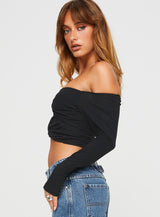 Reisley Long Sleeve Top Black