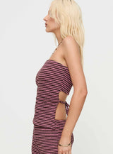 Televize Strapless Top Brown / Pink