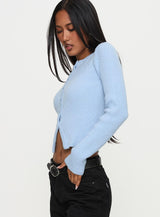 Suzu Long Sleeve Knit Top Blue