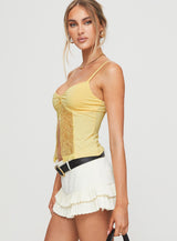 Marcio Lace Top Yellow