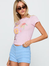 Darlin' Peach Graphic Top Pink