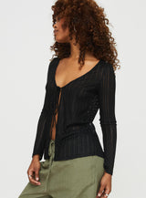 Hilder Long Sleeve Top Black