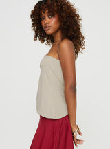 Rosetti One Shoulder Top Taupe