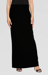 Long Velvet Skirt with Fishtail Back Detail with Elastic Waist

elastic waist