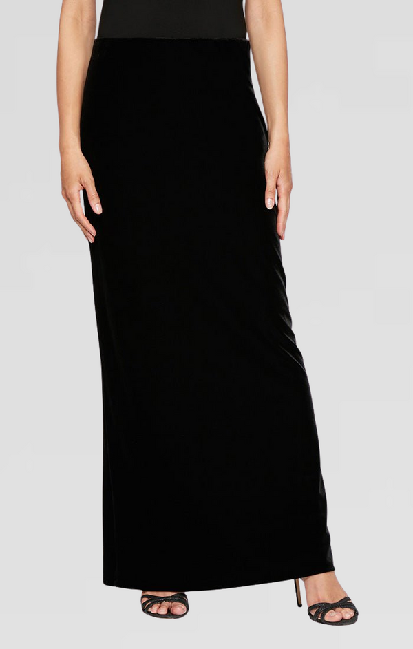 Long Velvet Skirt with Fishtail Back Detail with Elastic Waist

elastic waist