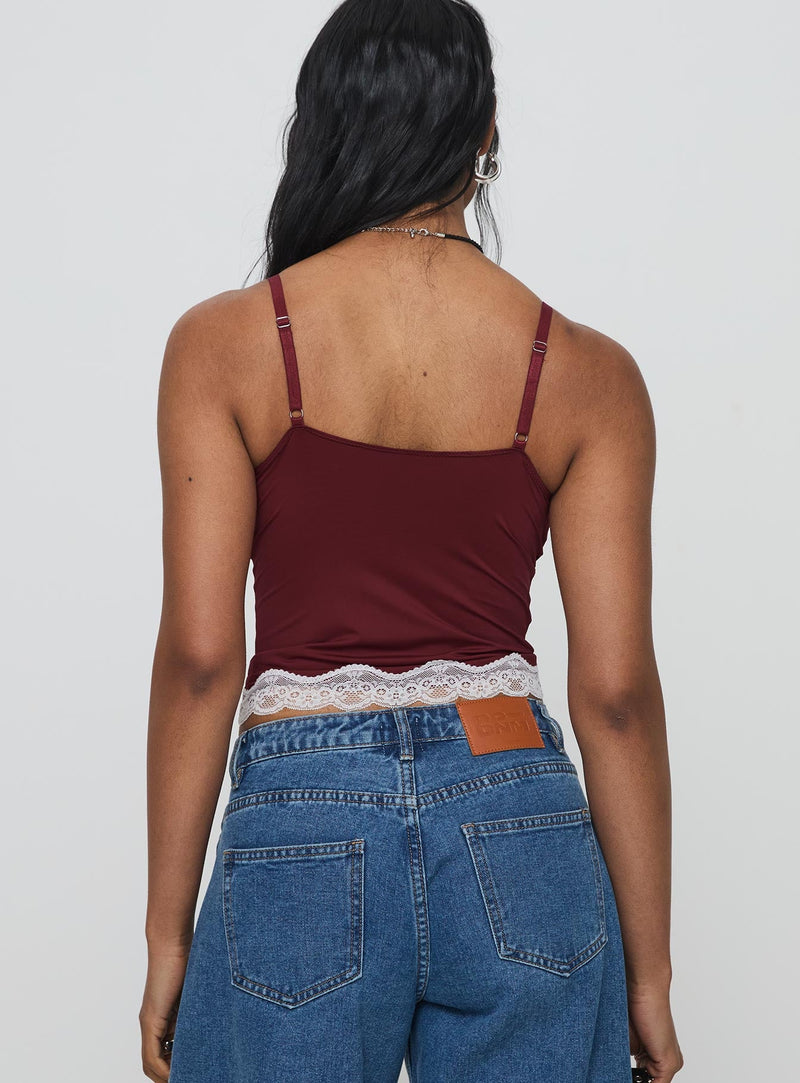 Top Model Cami Burgundy