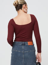 Charlotte Bodysuit Burgundy