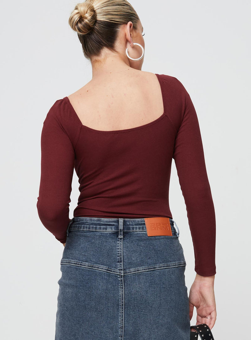 Charlotte Bodysuit Burgundy